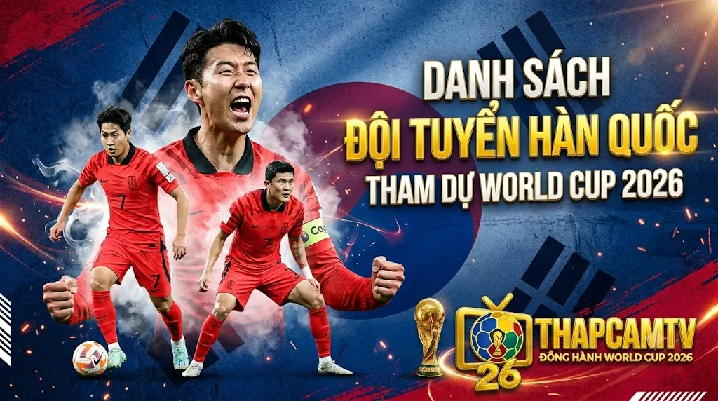 Đội Hình Hàn Quốc World Cup 2026: Danh Sách, Chiến Thuật & Ngôi Sao