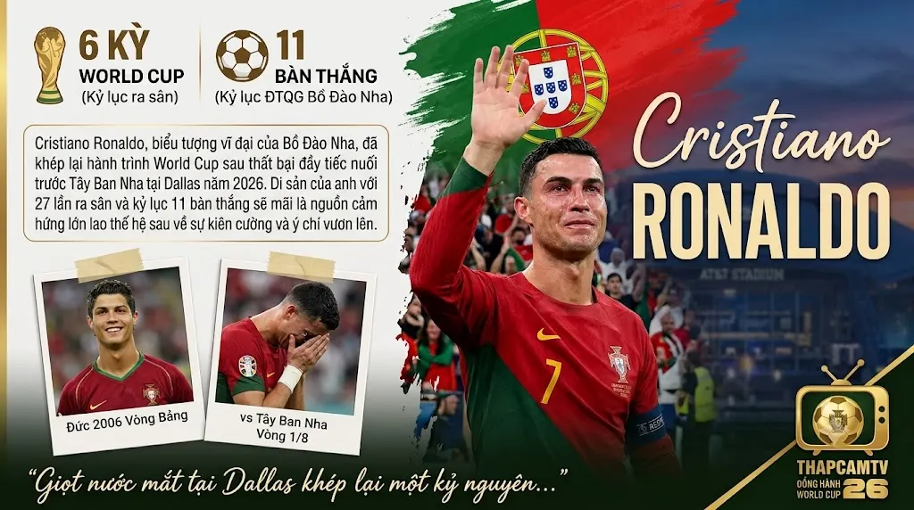 Nước Mắt Ronaldo Tại Dallas: Phân Tích Chuyên Sâu Bồ Đào Nha 0-1 Tây Ban Nha (World Cup 2026)