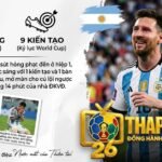 Lionel Messi ăn mừng đầy cảm xúc sau màn lội ngược dòng 3-2 của Argentina trước Ai Cập tại vòng 1/8 World Cup 2026, thiết lập kỷ lục 21 bàn thắng.